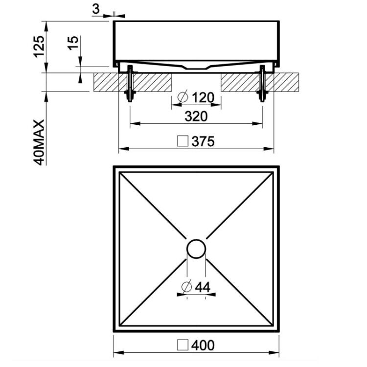 Раковина накладная Gessi Anello 400x400x125 мм цвет Steel Brushed 54605239