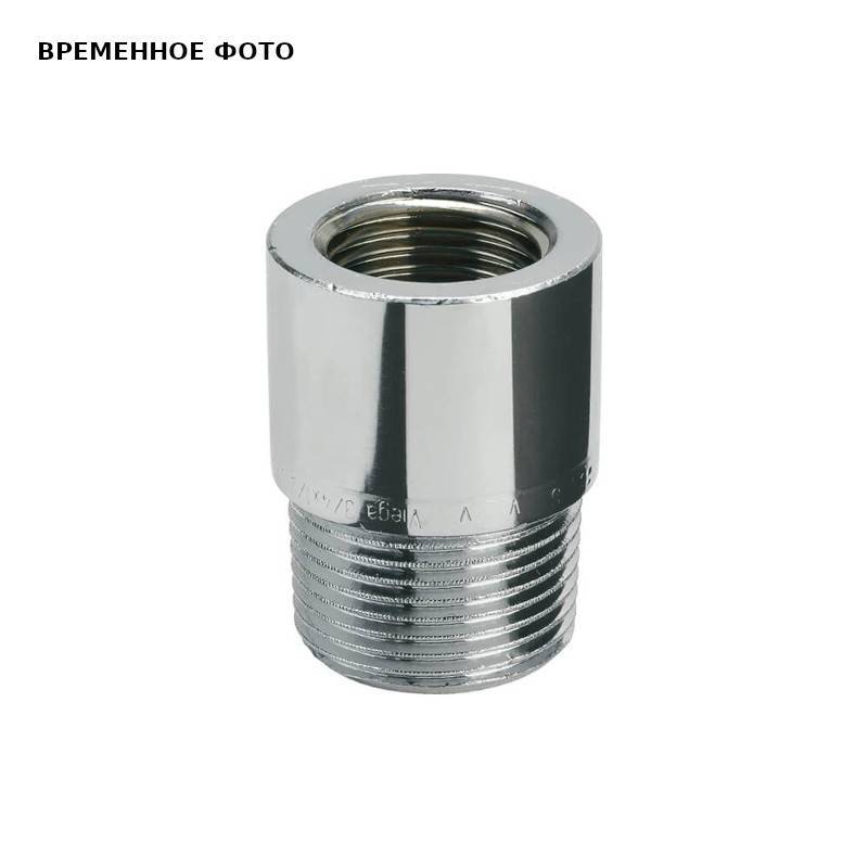 Переходник круглый Viega 1/2 x 3/4 НВ бронза хромированная 448158