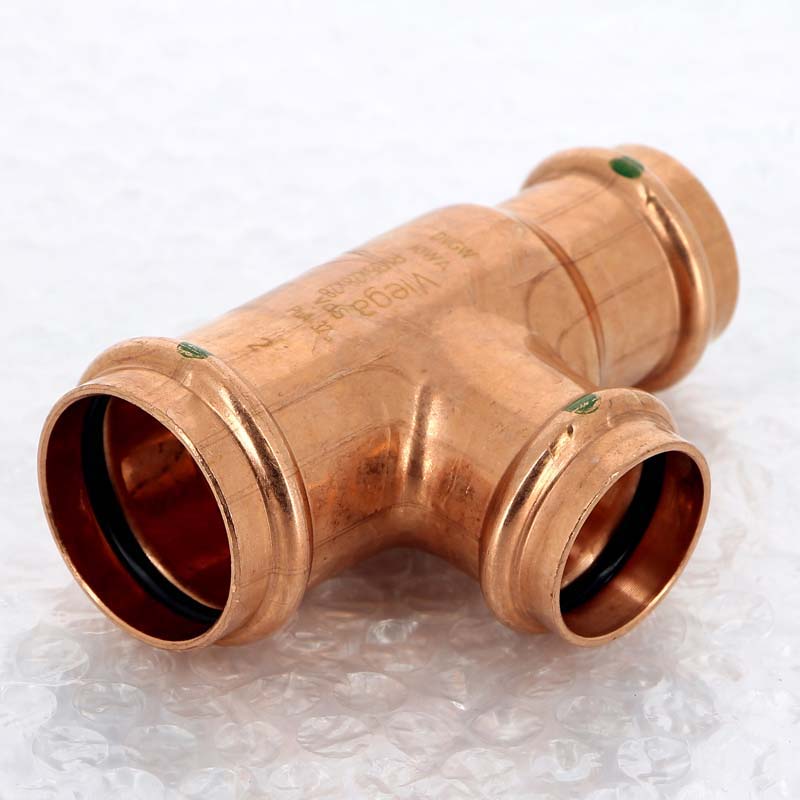 Тройник пресс медный Viega Profipress 35x28x28 мм 324896