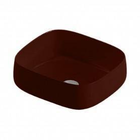 Раковина накладная Artceram Cognac Quadro 460х410х155 мм Brown cocoa COL0073900