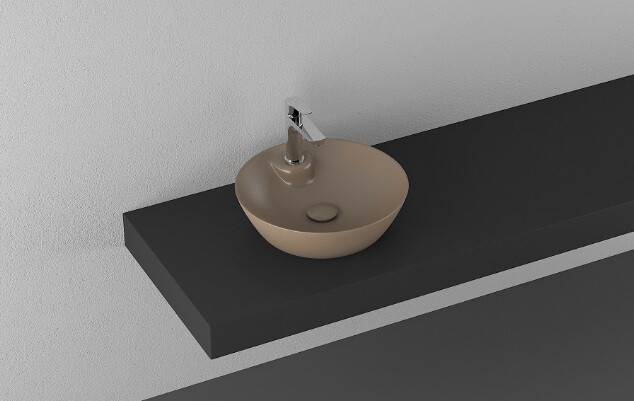 Раковина ISVEA SistemaY Soft 450х450х120 мм коричневая матовая 10SY65045SV2H