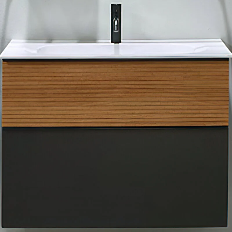 Тумба с раковиной burgbad Fiumo 820x490x610 мм подвесная Cashmere oak decor SFXN082F3959FOT45G0200