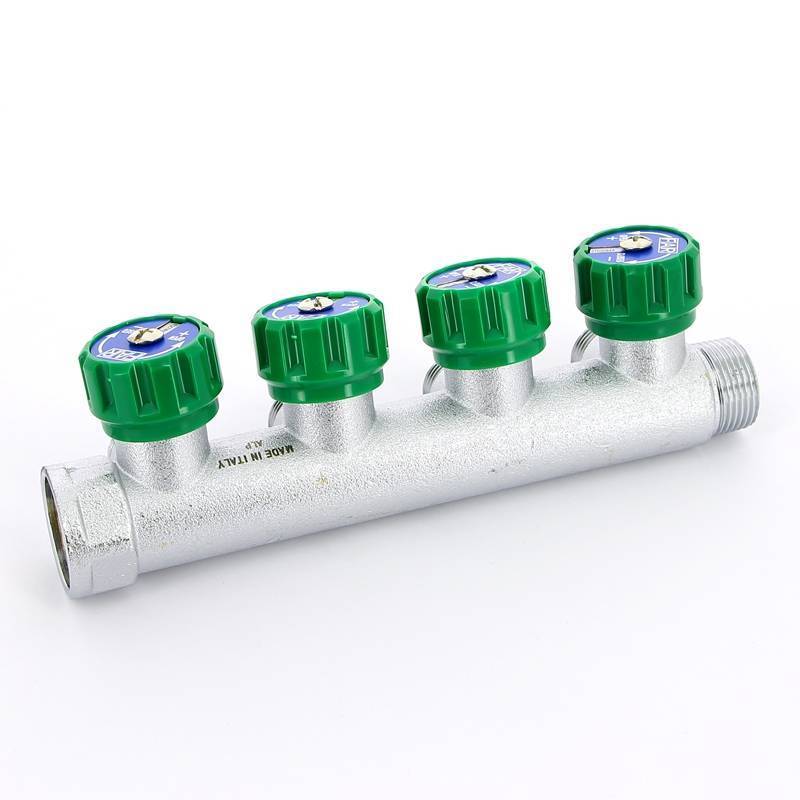 Коллектор проходной FAR 3/4 НВ 4 выхода 1/2 НР Eurokonus межосевое расстояние 45 мм FK 3824 3412