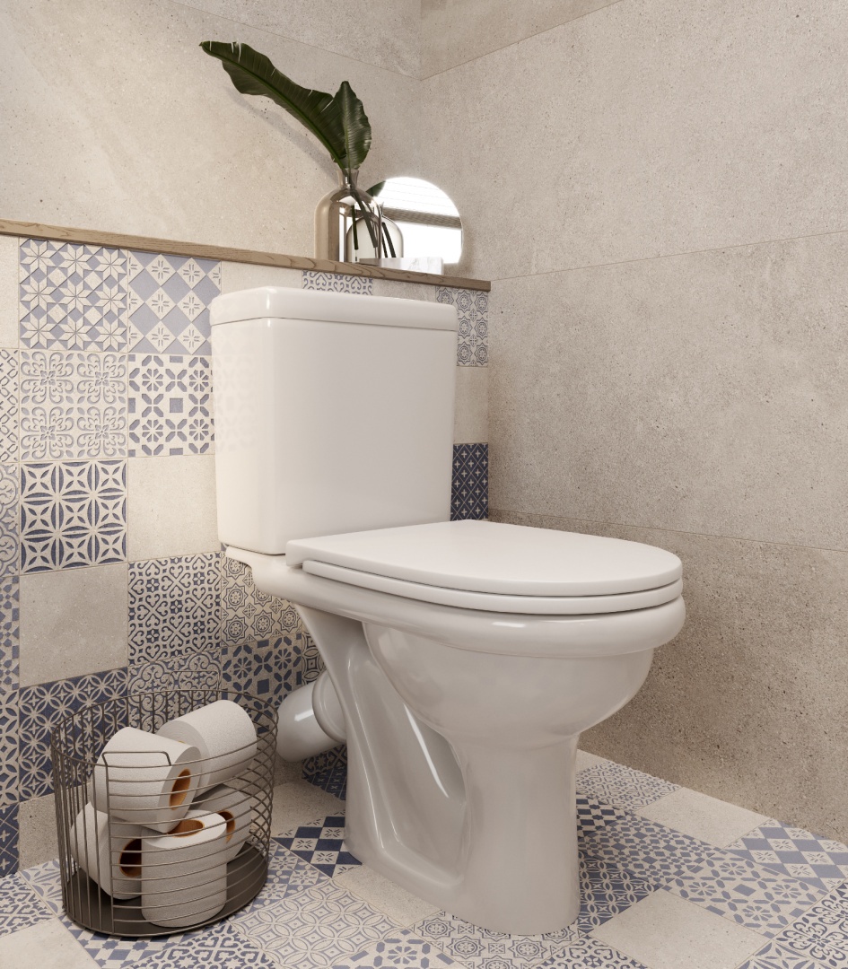 Унитаз-компакт Santeri Визит косой выпуск сиденье полипропилен 1.P405.3.S00.00B.F