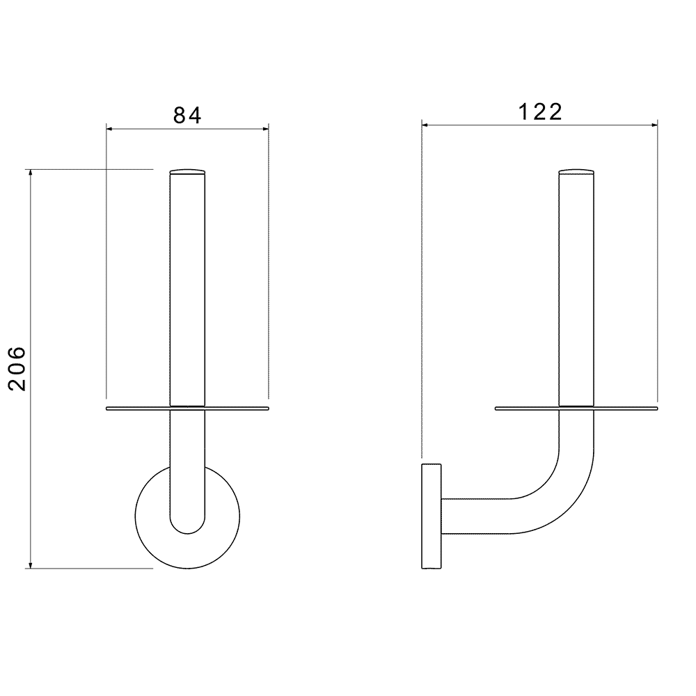 Бумагодержатель для запасного рулона Aquanet Оберон шлифованное золото AQ4207BG