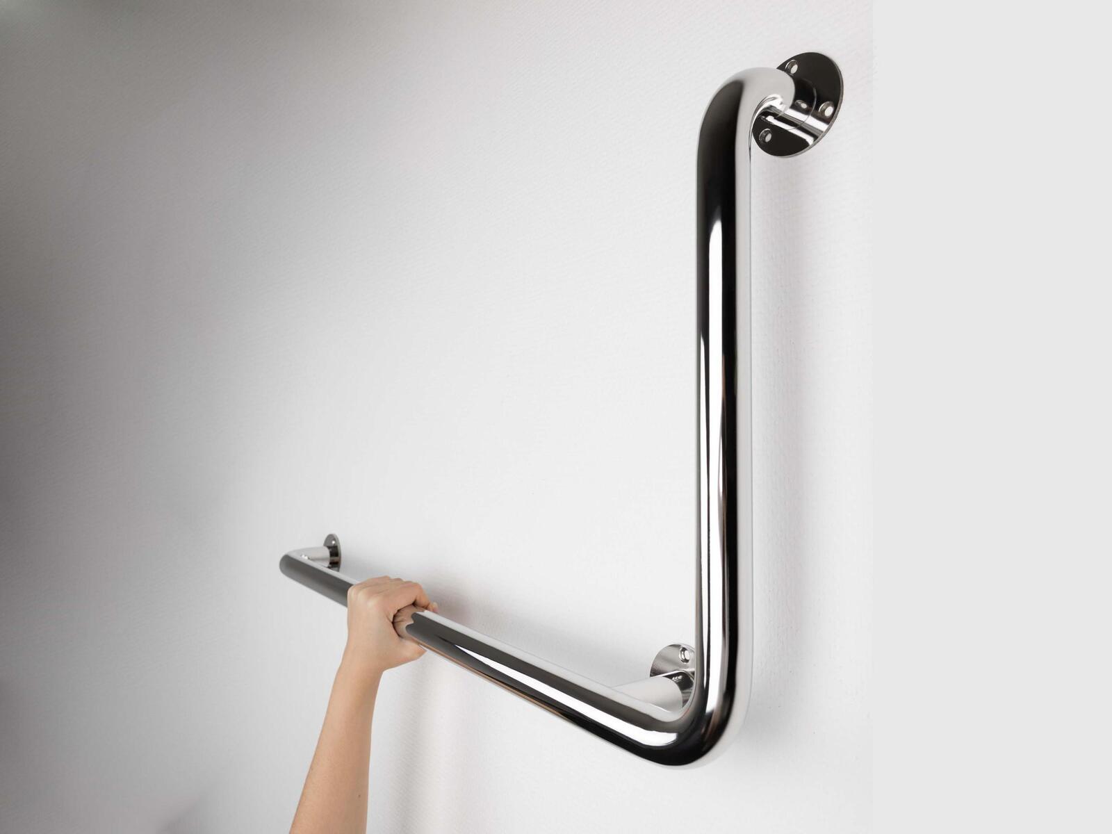 Поручень настенный Г-образный Титан 600х600 мм левый POR-0000008