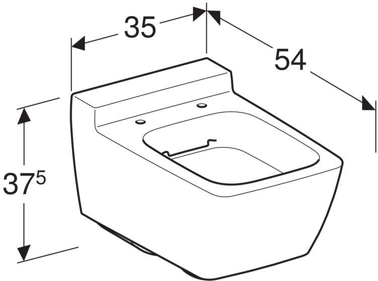 Унитаз подвесной Geberit Xeno² безободковый Rimfree 500.500.01.1