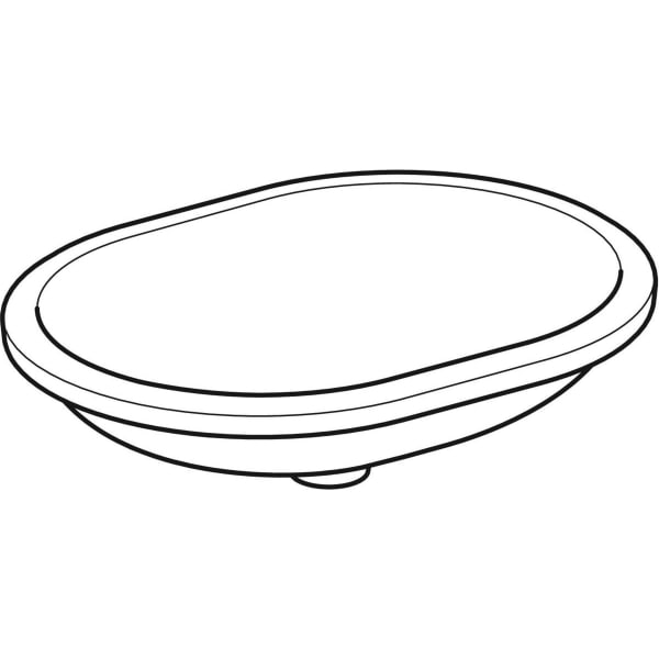 Раковина под столешницу Geberit VariForm эллиптическая 55х40 см без перелива 500.758.01.2