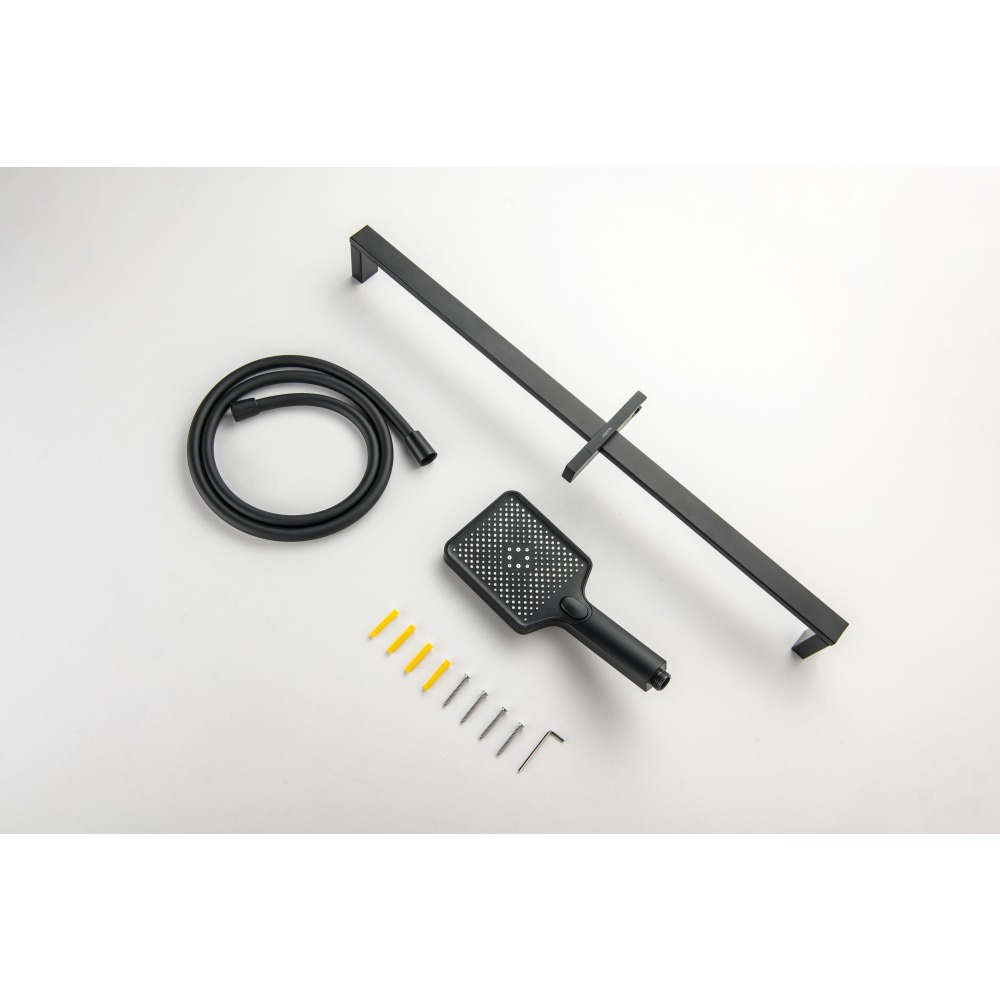 Душевой гарнитур Aquanet Либра 3jet 68 см матовый черный AQ2019MB