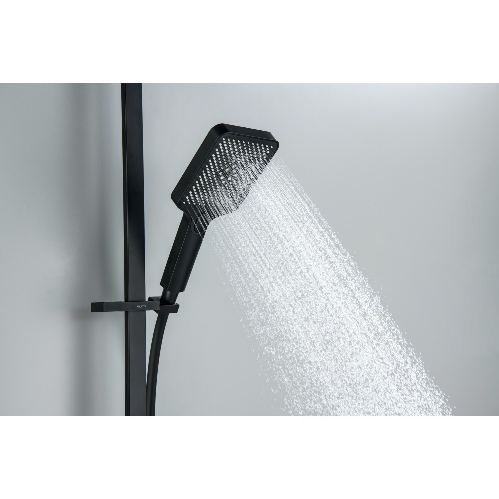 Душевой гарнитур Aquanet Либра 3jet 68 см матовый черный AQ2019MB