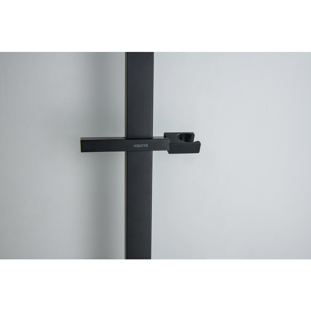 Душевой гарнитур Aquanet Либра 3jet 68 см матовый черный AQ2019MB