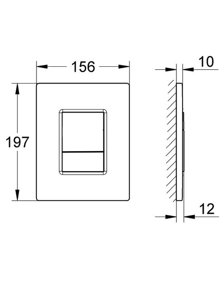 Панель смыва Berges Pneumo N оружейная сталь PNN-0000004