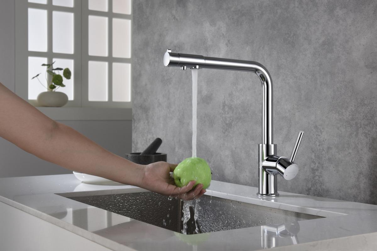 Смеситель для кухни Aquanet Европа под фильтр хром AQ1386CR