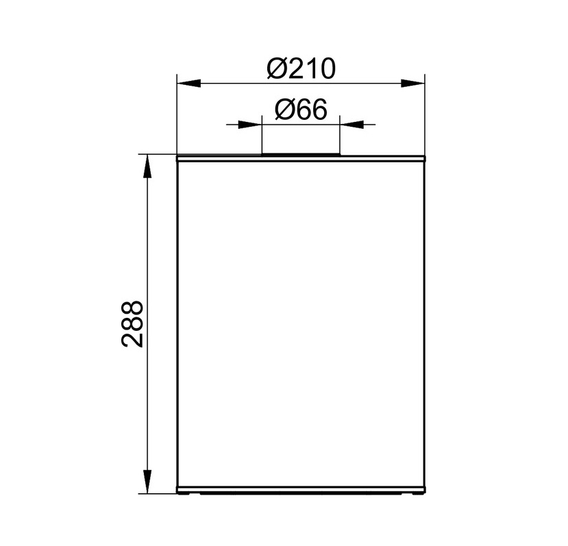 Мусорное ведро KEUCO 5 л белый лак RAL 9010 04989510051