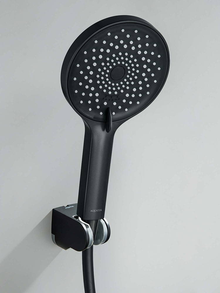 Душевой набор Aquanet Лугано 3jet матовый черный AQ2035MB