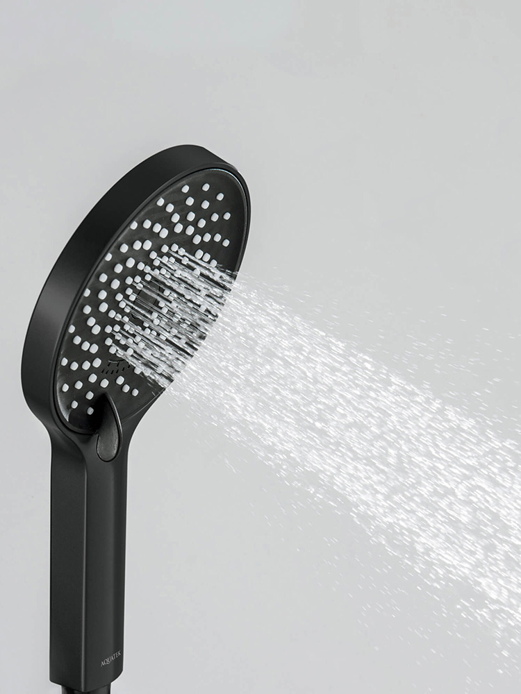 Душевой набор Aquanet Лугано 3jet матовый черный AQ2035MB