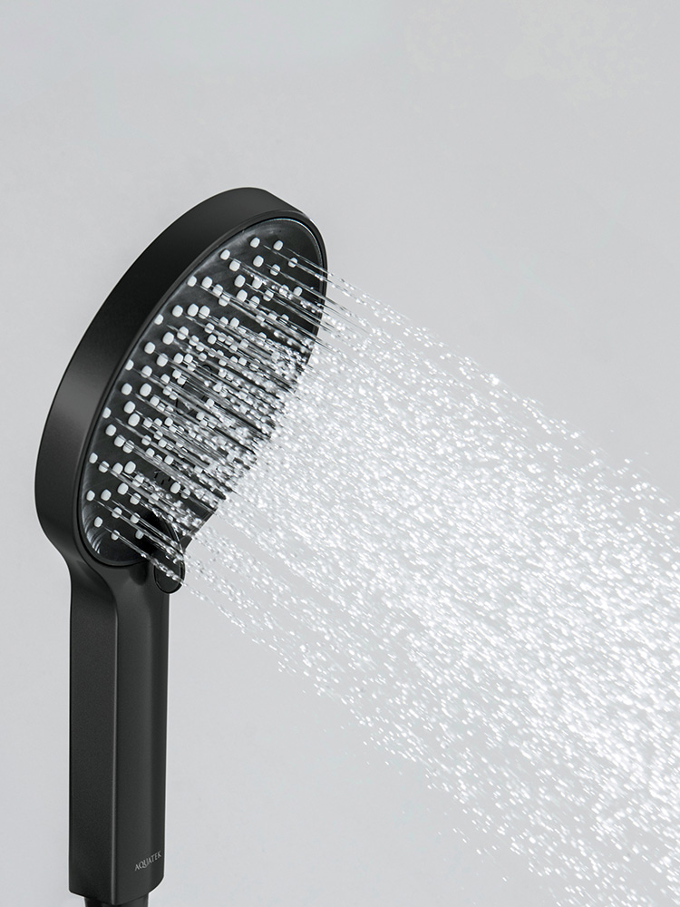 Душевой набор Aquanet Лугано 3jet матовый черный AQ2035MB