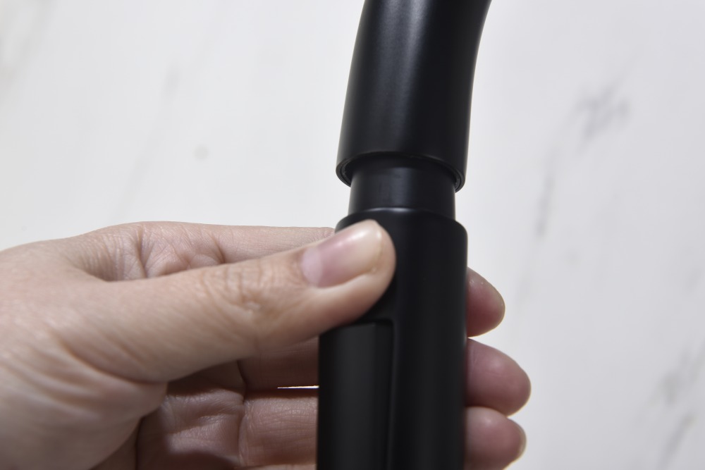 Смеситель для кухни Aquanet Европа с вытяжным изливом 2 jet матовый черный AQ1384MB