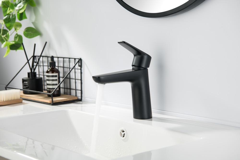 Смеситель для раковины Aquanet Бетта 98 мм матовый черный AQ1110MB