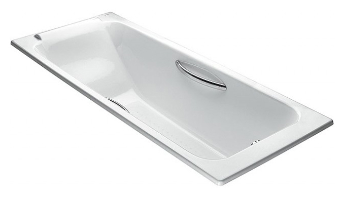 Ванна чугунная Jacob Delafon Parallel 150х70 см с отверстиями для ручек E2949-00
