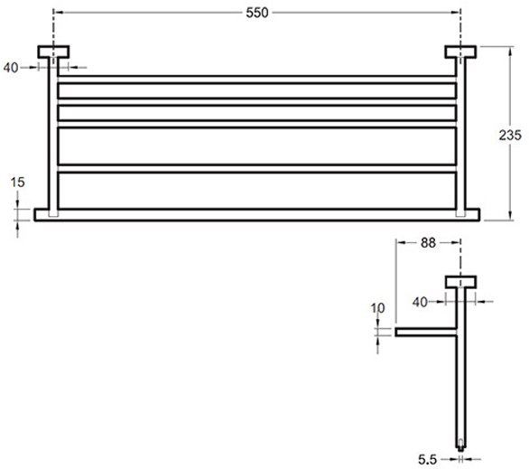 Полка для полотенец Jacob Delafon Mecanique E77882-CP