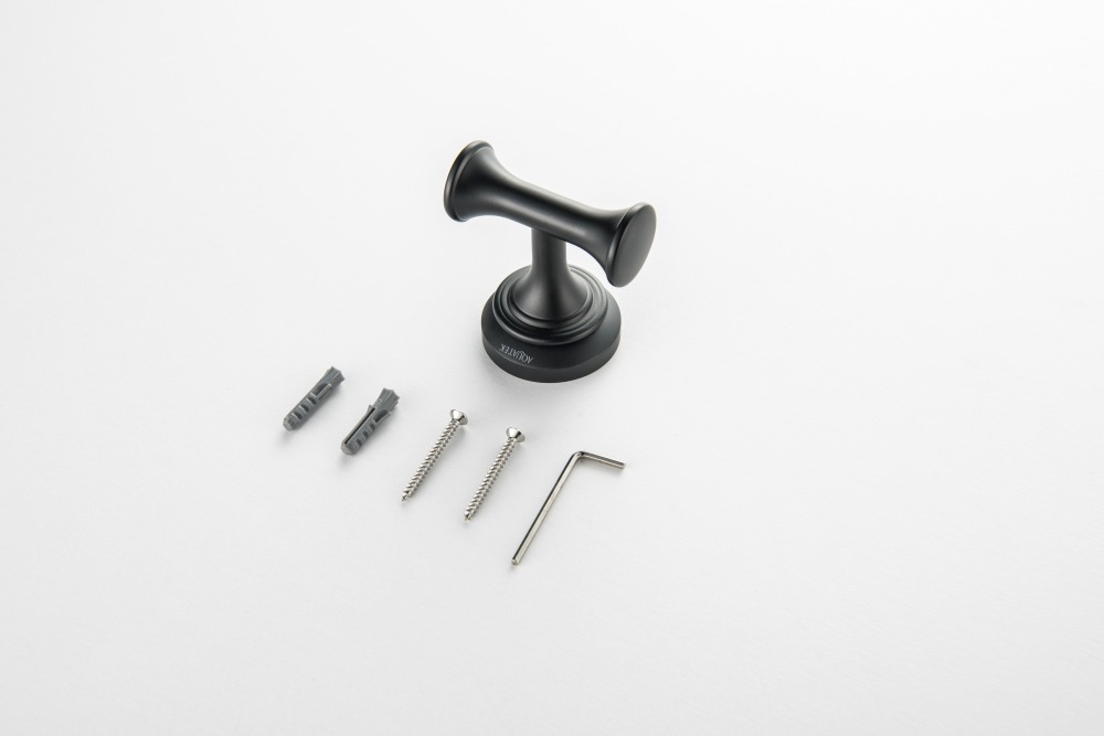 Крючок для ванной двойной Aquatek Классик матовый черный AQ4502MB