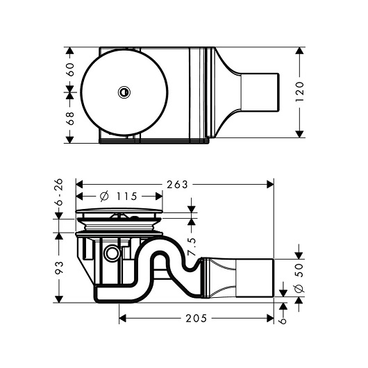 Набор для слива hansgrohe Raindrain 90 XXL 60067000