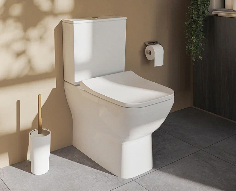 Унитаз напольный безободковый VitrA Integra Square Open-Back с тонким сиденьем микролифт 9833B003-7205