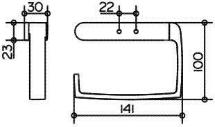 Держатель для туалетной бумаги открытый Keuco Elegance хром 11662010000