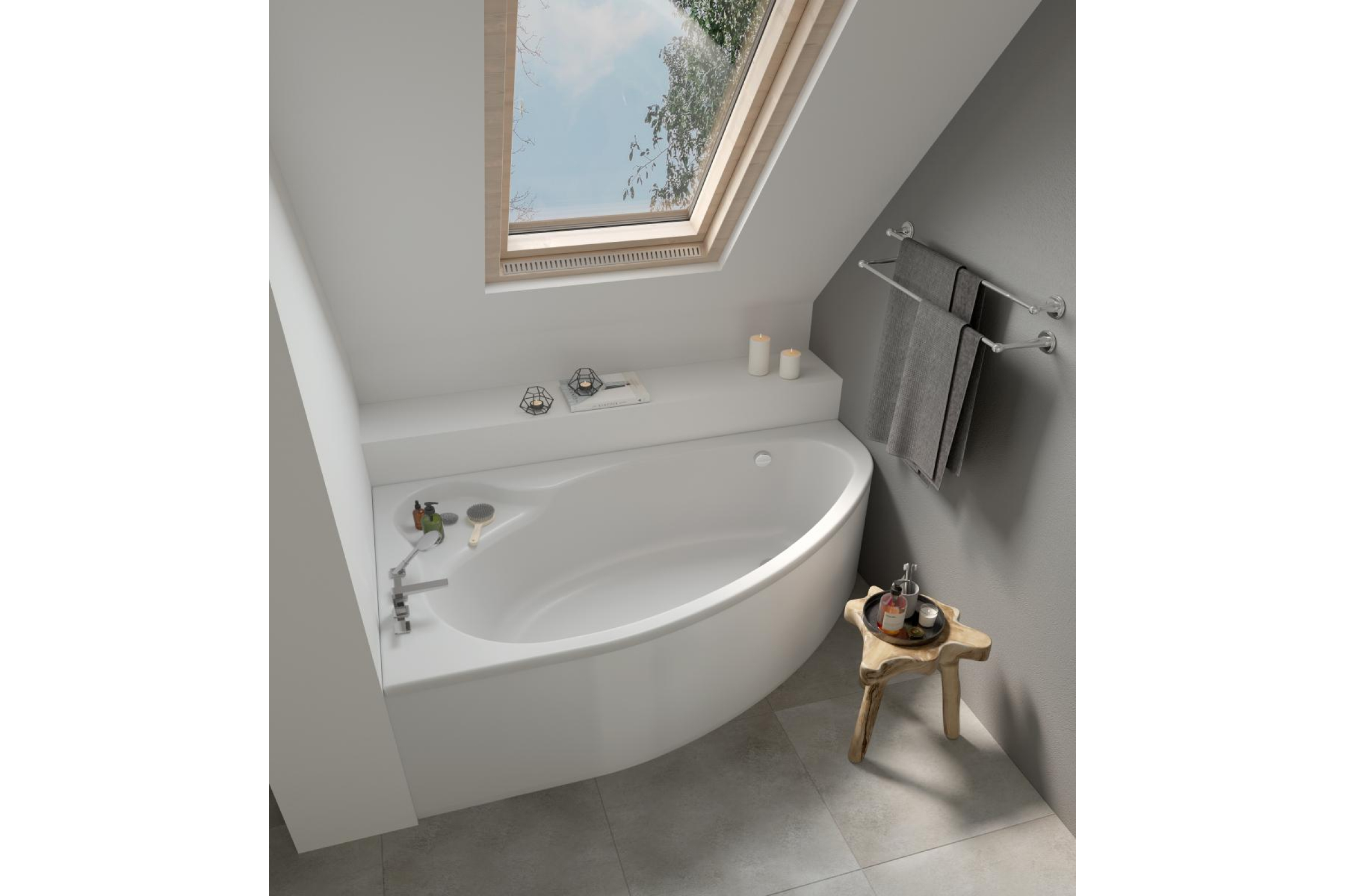 Ванна акриловая асимметричная Santek Эдера 170х100 см правосторонняя 1.WH50.1.663