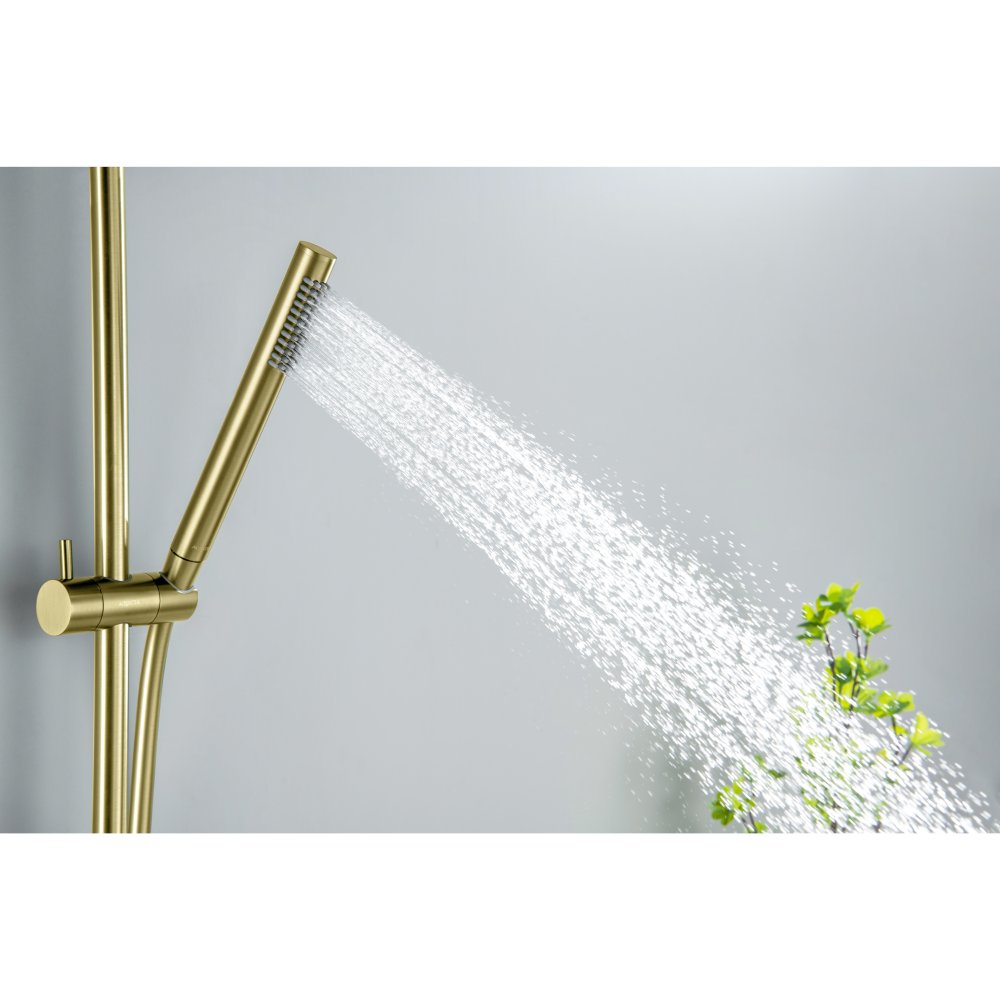 Душевой гарнитур Aquanet Европа 1jet 65 см шлифованное золото AQ2012BG