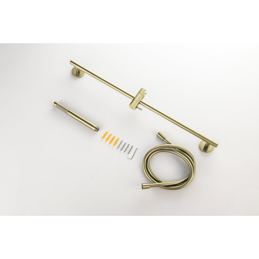 Душевой гарнитур Aquanet Европа 1jet 65 см шлифованное золото AQ2012BG