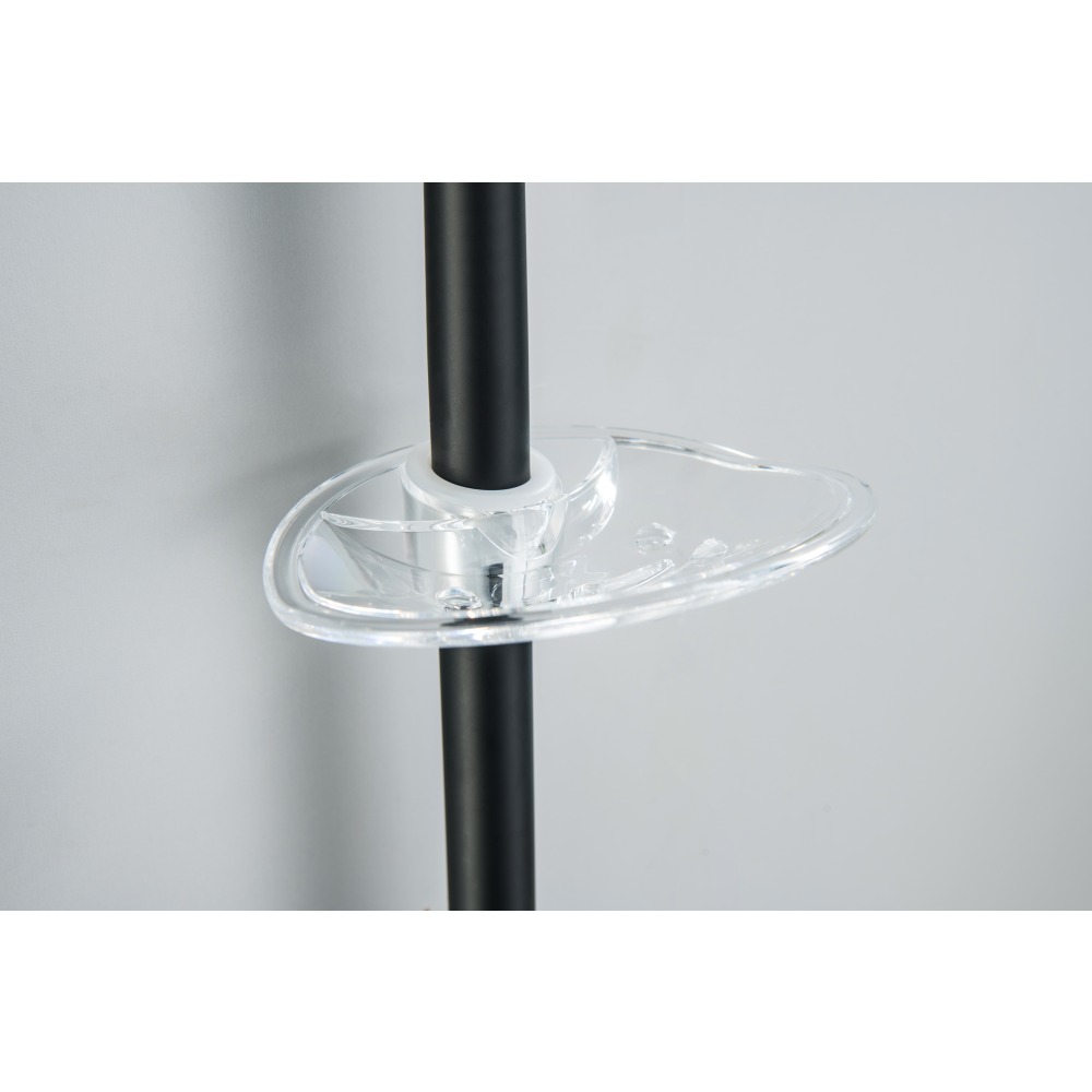 Душевой гарнитур Aquanet Бетта 3jet 65 см матовый черный AQ2013MB