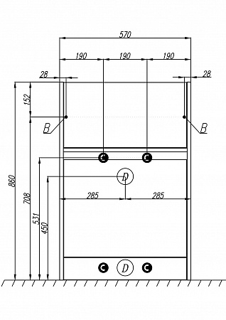 Комплект AQUATON Лондри 60 тумба и раковина Лондри 120 правая 1A2359K0LH010