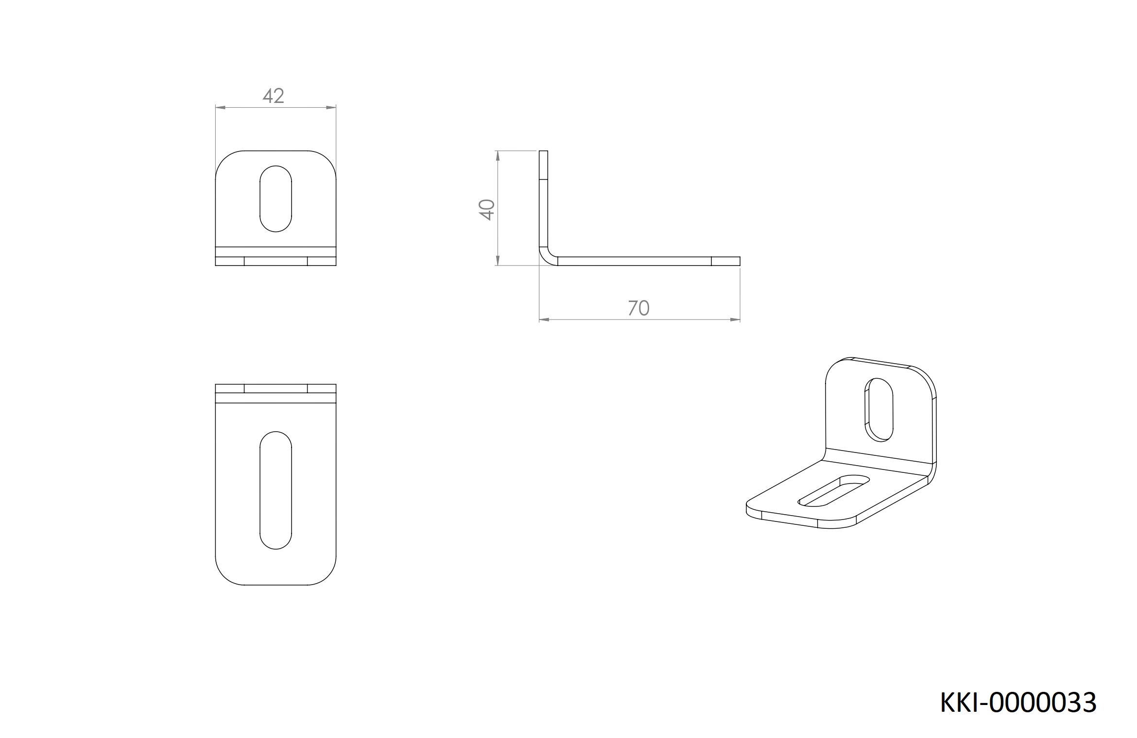 Комплект крепления для инсталляции к стене угловой 75-105 мм TECE KKI-0000033