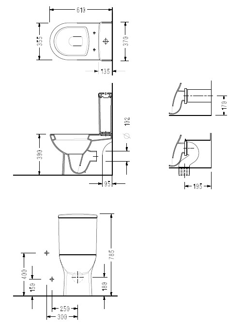 Унитаз напольный Serel Friendly с сиденьем микролифт 6716SL