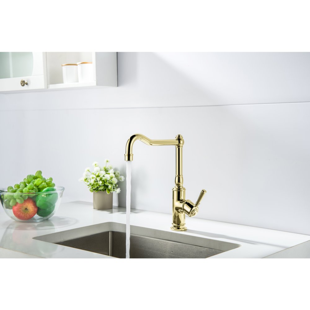 Смеситель для кухни Aquanet Классик полированное золото AQ1580PG