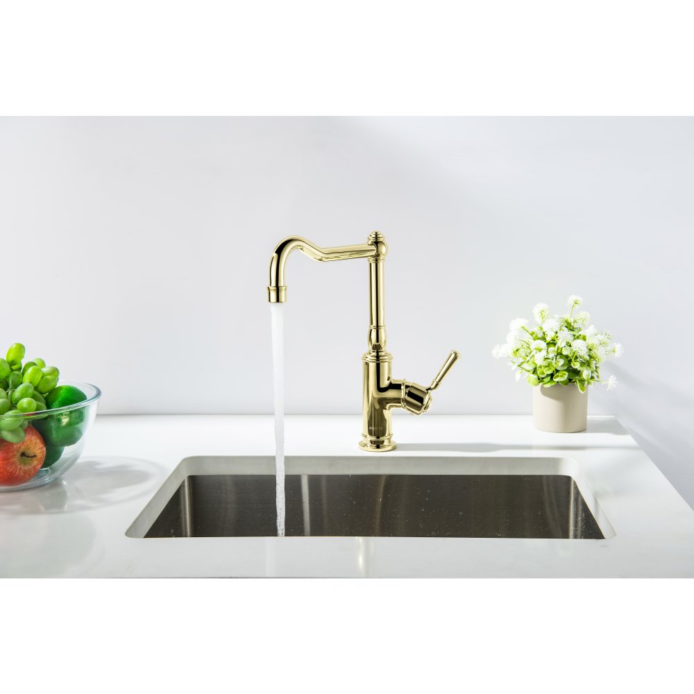 Смеситель для кухни Aquanet Классик полированное золото AQ1580PG
