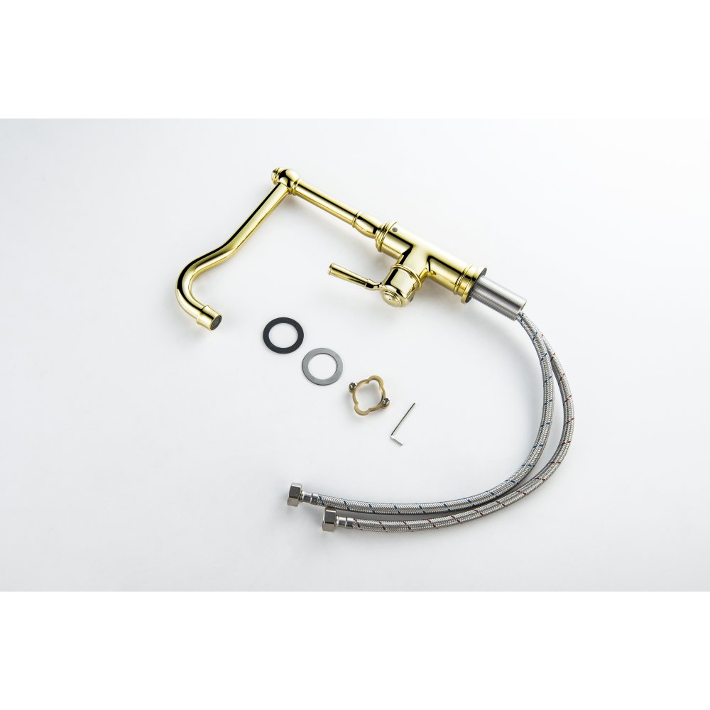 Смеситель для кухни Aquanet Классик полированное золото AQ1580PG