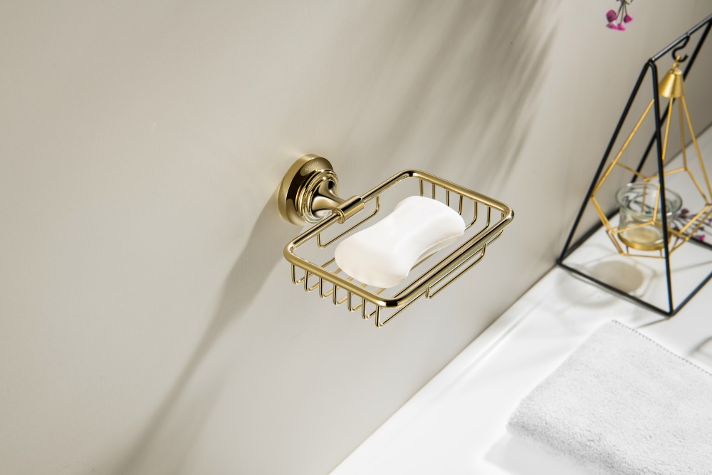 Мыльница-решетка Aquanet Классик полированное золото AQ4533PG