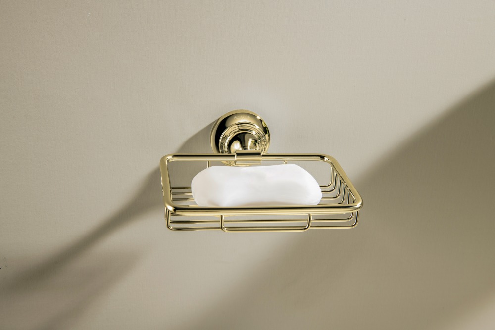 Мыльница-решетка Aquanet Классик полированное золото AQ4533PG