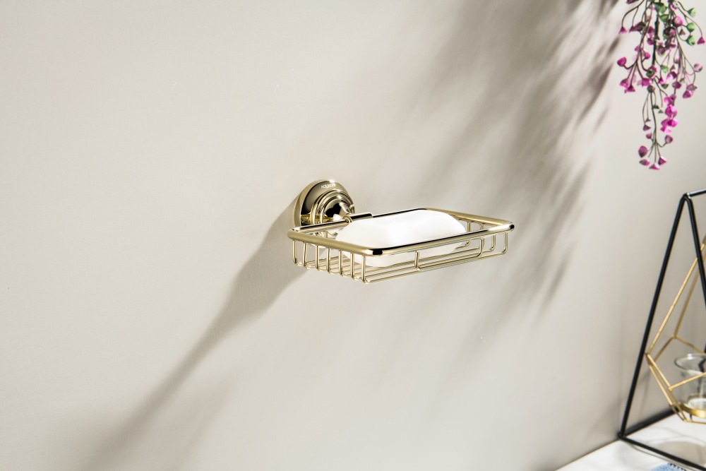 Мыльница-решетка Aquanet Классик полированное золото AQ4533PG