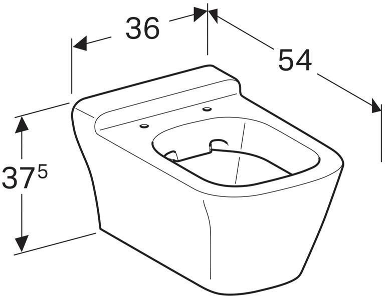 Унитаз подвесной Geberit myDay Rimfree KeraTect белый 201460600