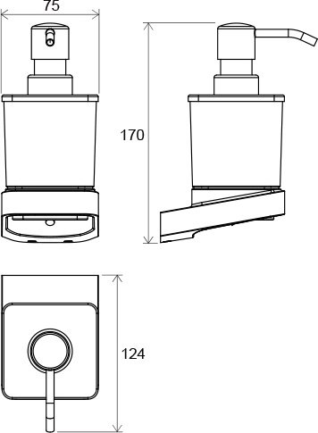Дозатор для жидкого мыла RAVAK 10° TD 231.00 стекло X07P323