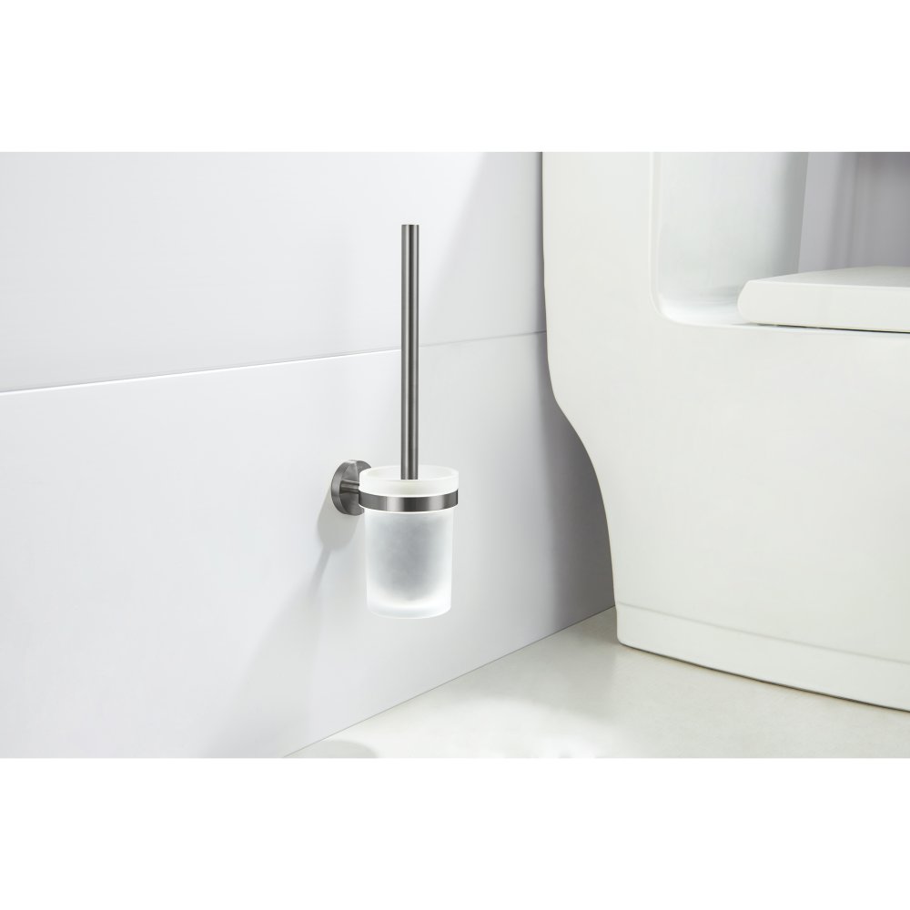 Ершик для унитаза Aquanet Европа оружейная сталь AQ4110BGM