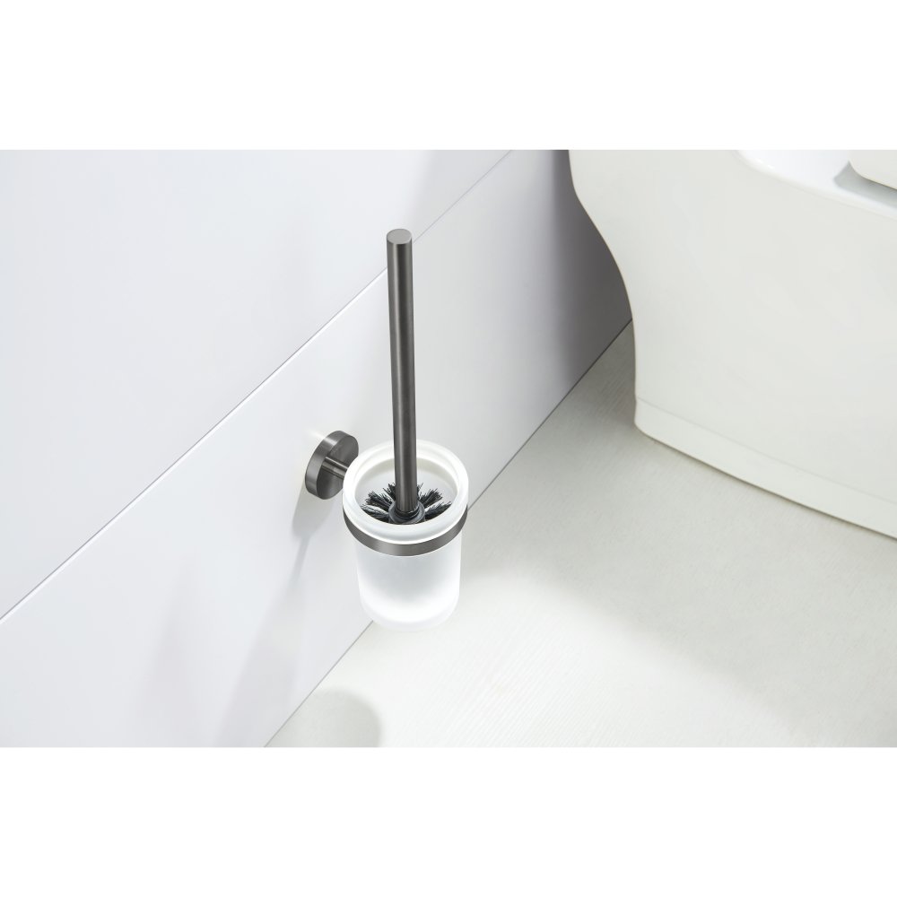 Ершик для унитаза Aquanet Европа оружейная сталь AQ4110BGM