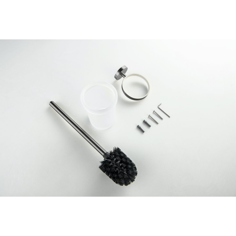 Ершик для унитаза Aquanet Европа оружейная сталь AQ4110BGM