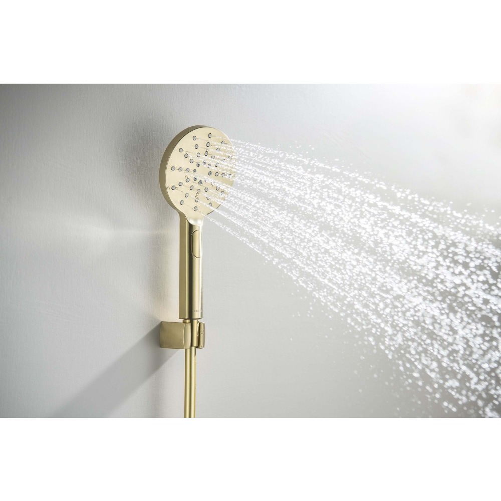 Душевой набор Aquanet Оберон Select 120 3jet шлифованное золото AQ2033BG