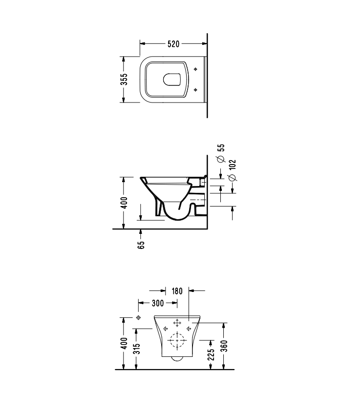 Унитаз подвесной Serel Nita с тонким сиденьем микролифт NT10SL