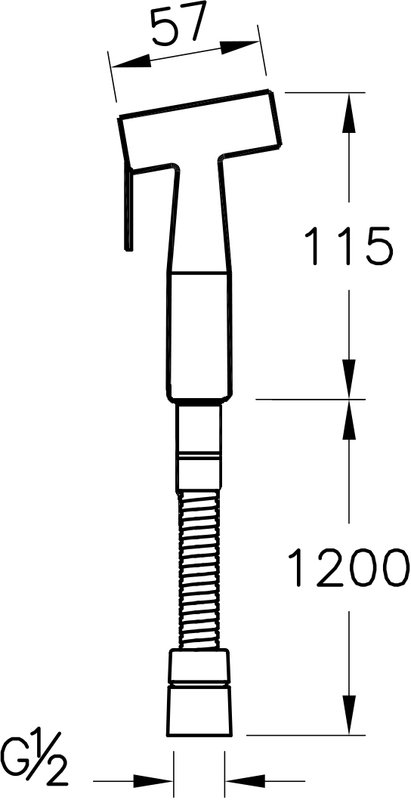 Смеситель с гигиеническим душем VitrA Hygienic встраиваемый на 2 отверстия A49271EXP
